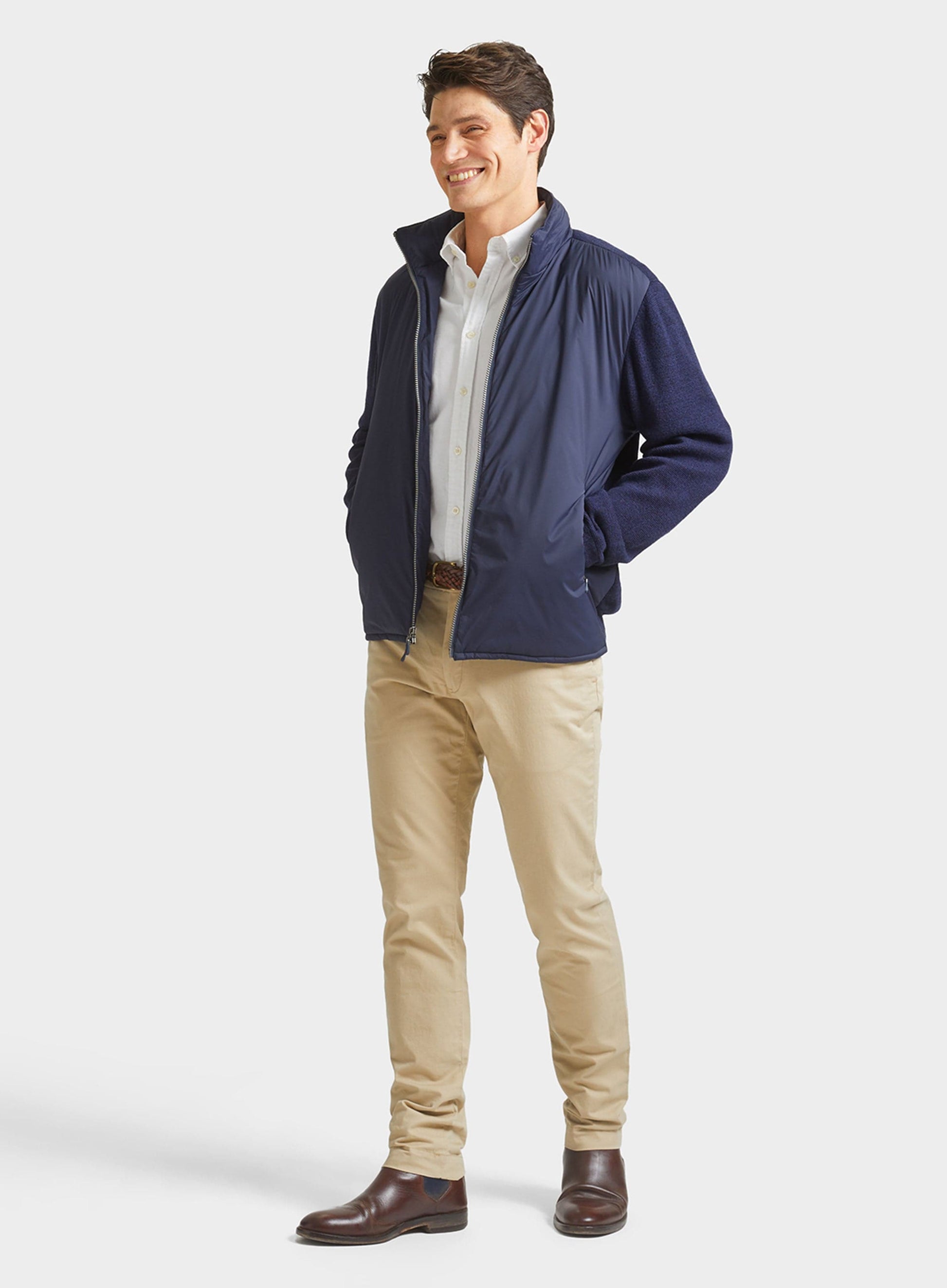 Merino Hybrid Jacket - Navy