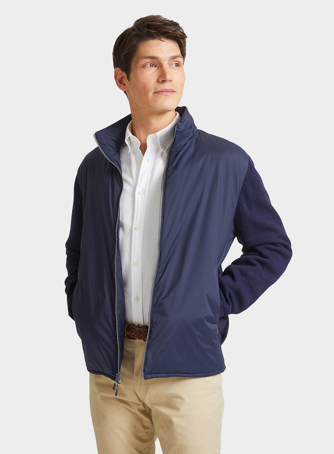 Merino Hybrid Jacket - Navy