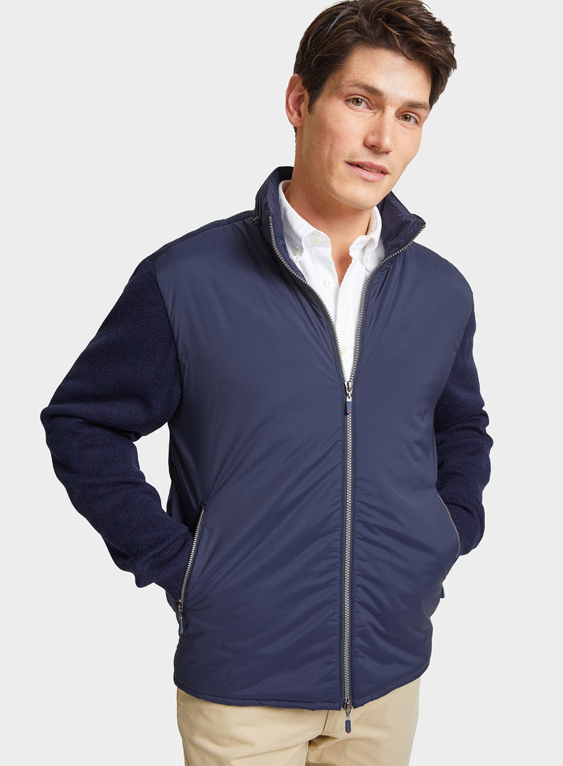 Merino Hybrid Jacket - Navy