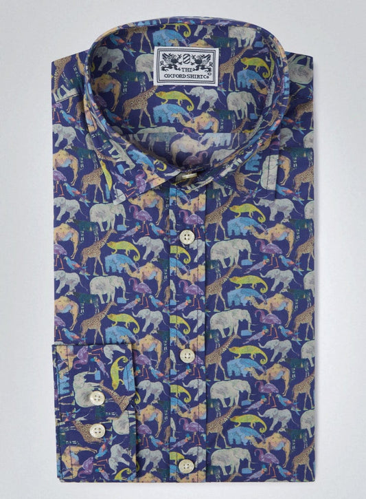 Queue for the Zoo Blue Multi - Made with Liberty Fabric