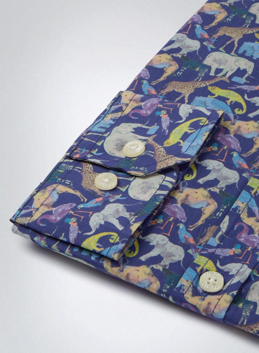 Queue for the Zoo Blue Multi - Made with Liberty Fabric