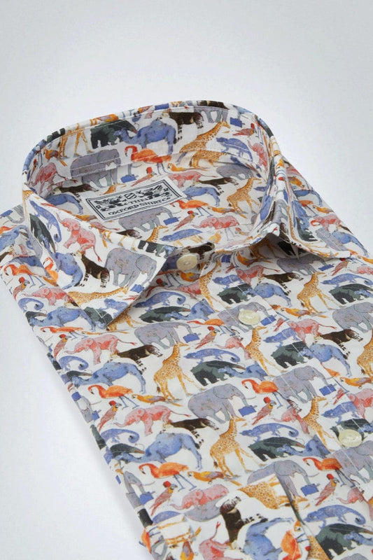 Queue for the Zoo Orange - Made with Liberty Fabric