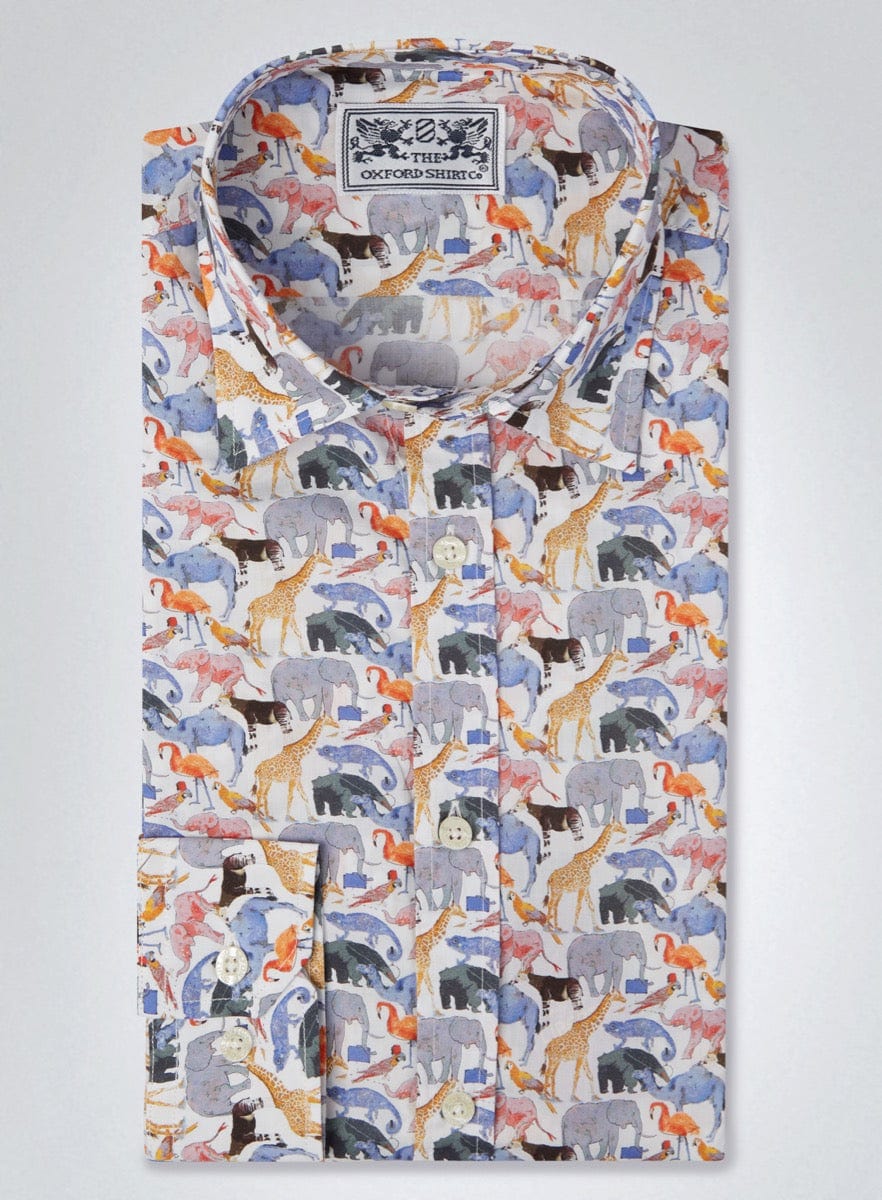 Queue for the Zoo Orange - Made with Liberty Fabric