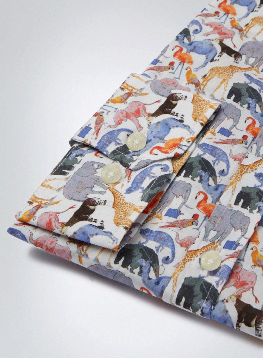 Queue for the Zoo Orange - Made with Liberty Fabric