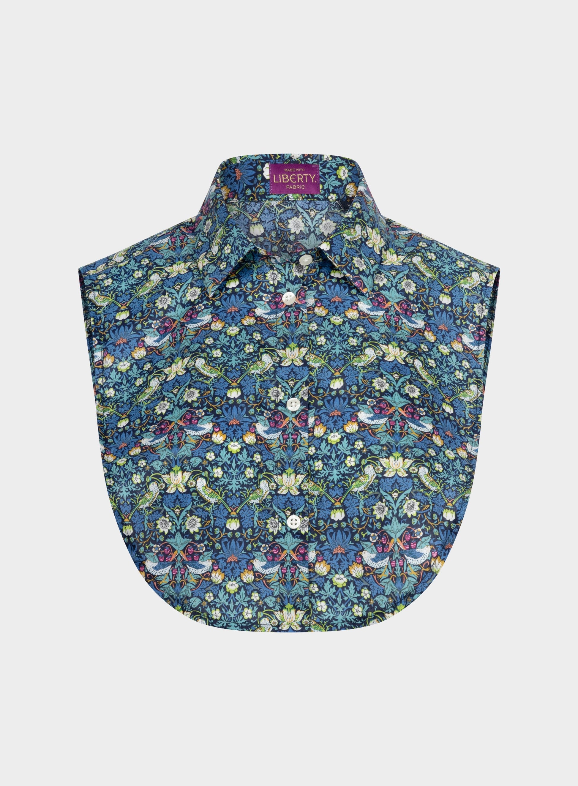 Strawberry Thief Bright Fake Collar Shirt - Made with Liberty Fabric