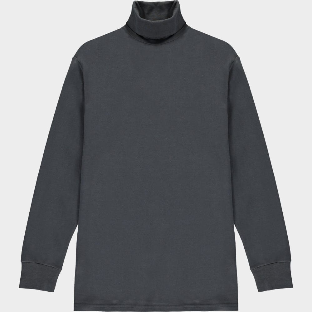 Sunspel Roll Neck in Charcoal