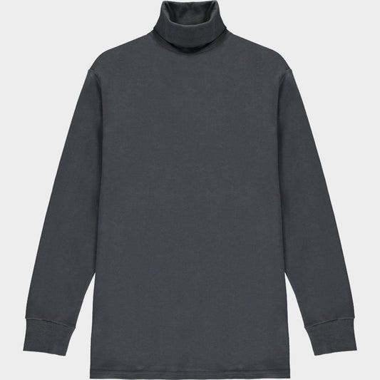 Sunspel Roll Neck in Charcoal