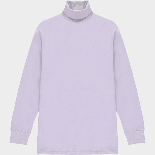 Sunspel Roll Neck in Lilac