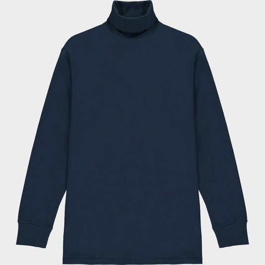 Sunspel Roll Neck in Navy