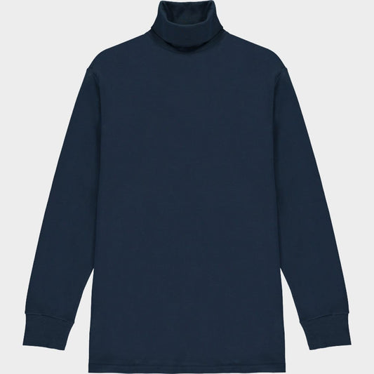 Sunspel Roll Neck in Navy