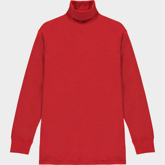 Sunspel Roll Neck in Red