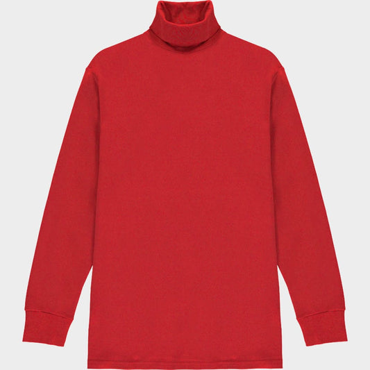 Sunspel Roll Neck in Red