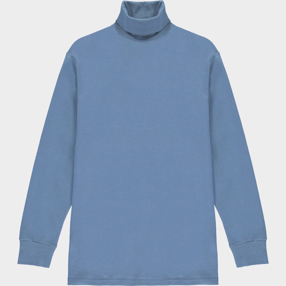 Sunspel Roll Neck in Sky