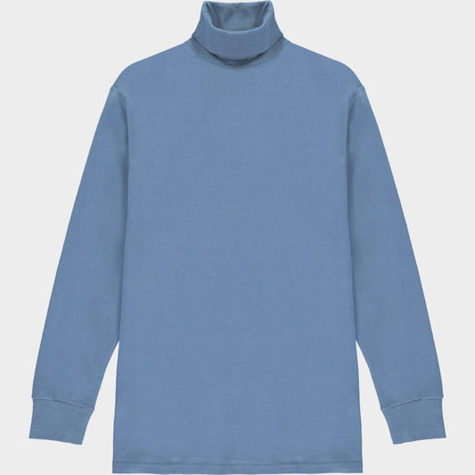 Sunspel Roll Neck in Sky