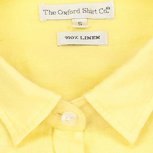 Womens Linen Shirt in Lemon
