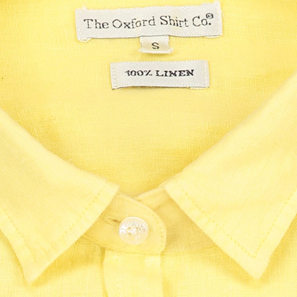 Womens Linen Shirt in Lemon