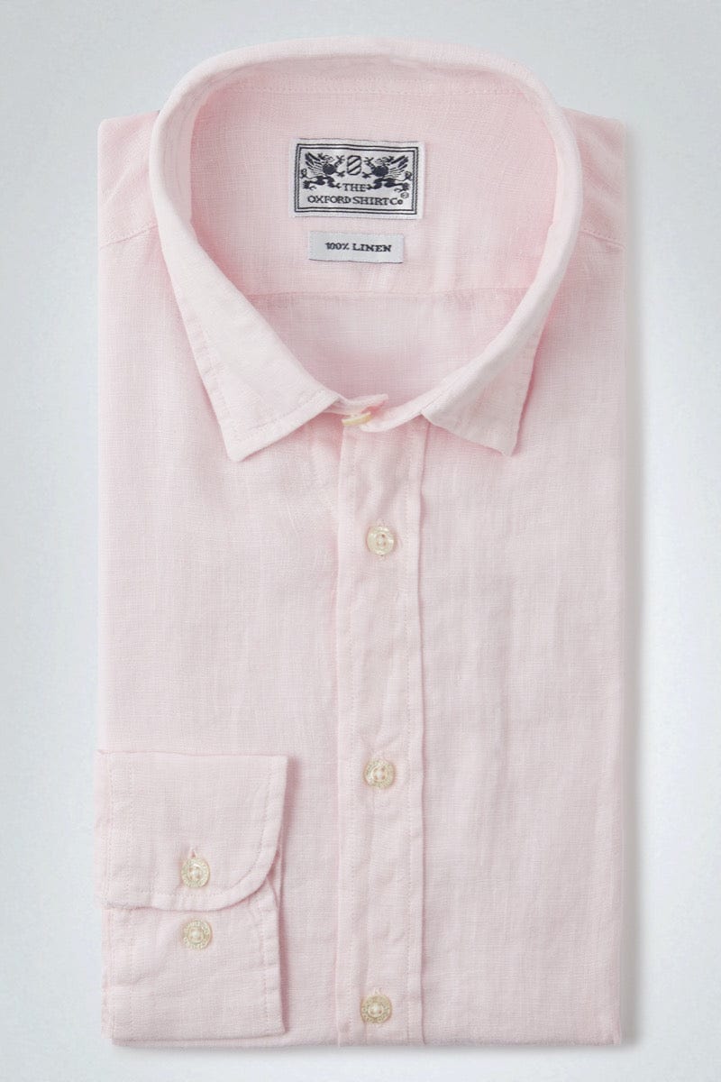 Womens Linen Shirt in Pink