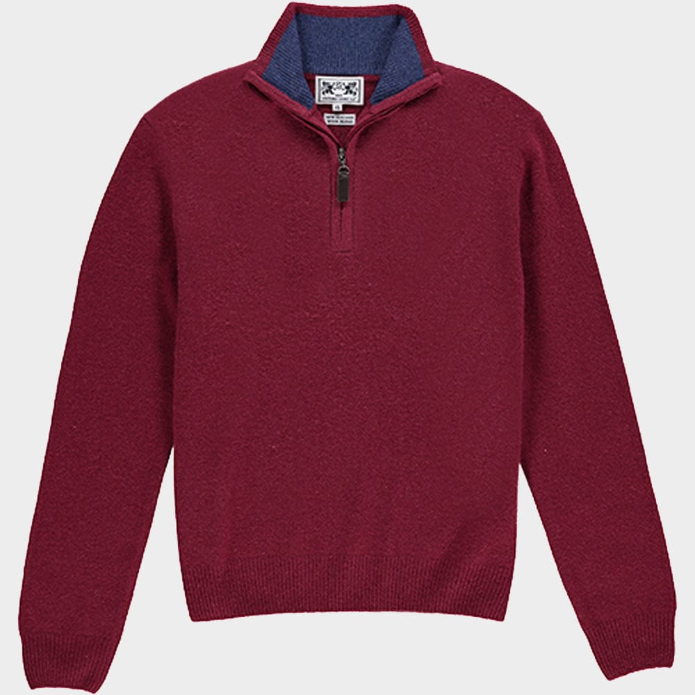 Wool 1/4 Zip in Berry