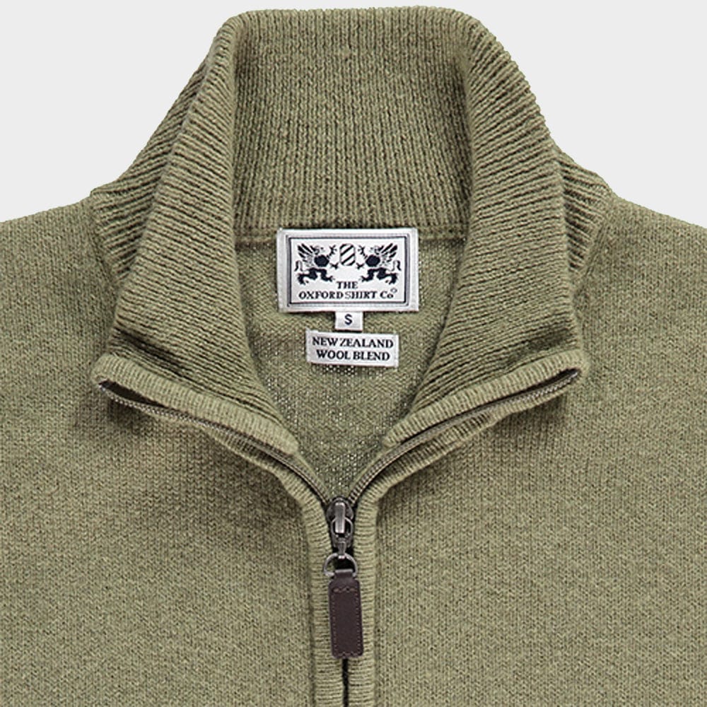 Wool 1/4 Zip in Moss