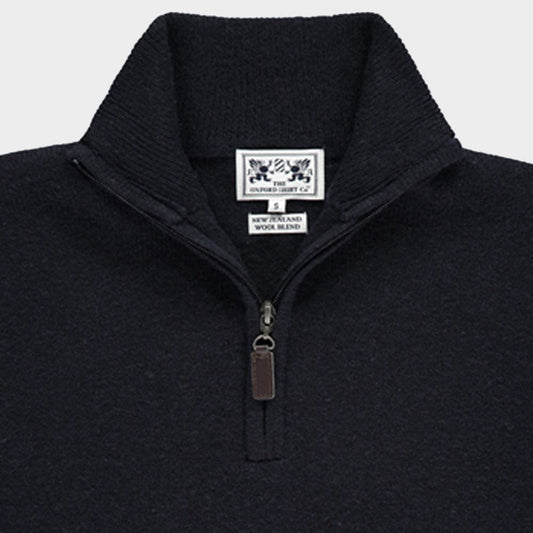 Wool 1/4 Zip in Navy