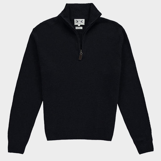 Wool 1/4 Zip in Navy
