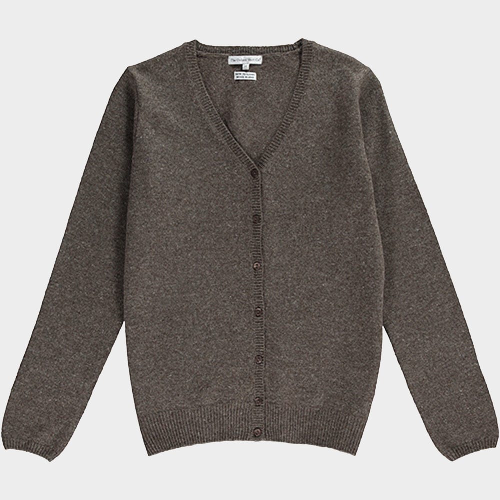 Wool Cardigan in Brown