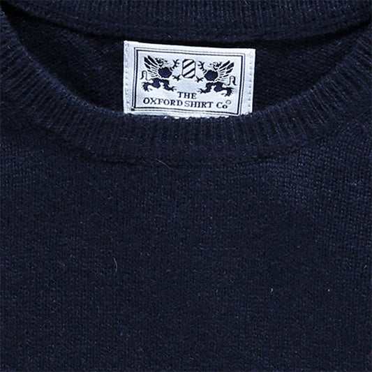Wool Crew Neck in Navy