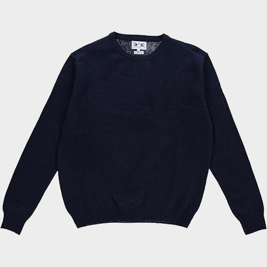 Wool Crew Neck in Navy