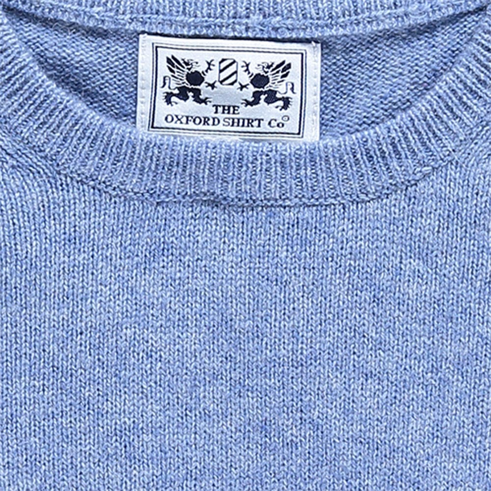 Wool Crew Neck in Pale Blue