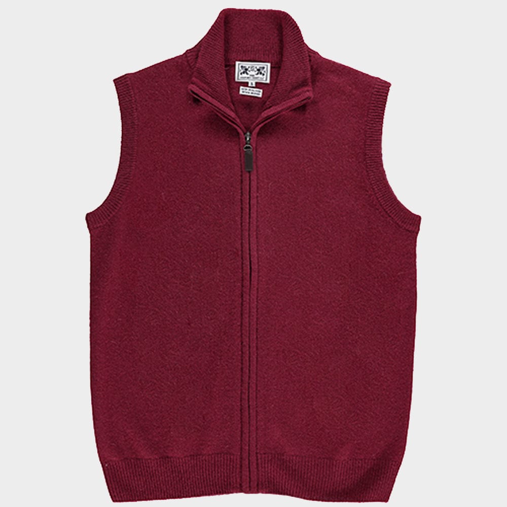 Wool Gilet in Berry