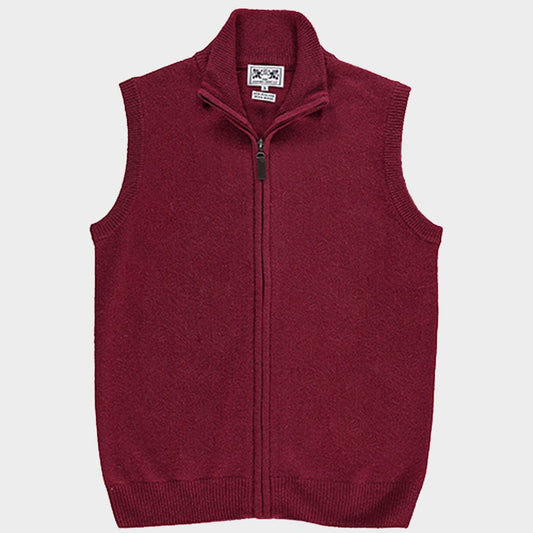 Wool Gilet in Berry