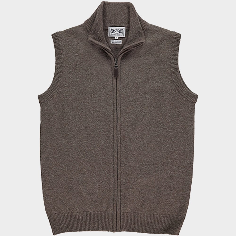 Wool Gilet in Brown