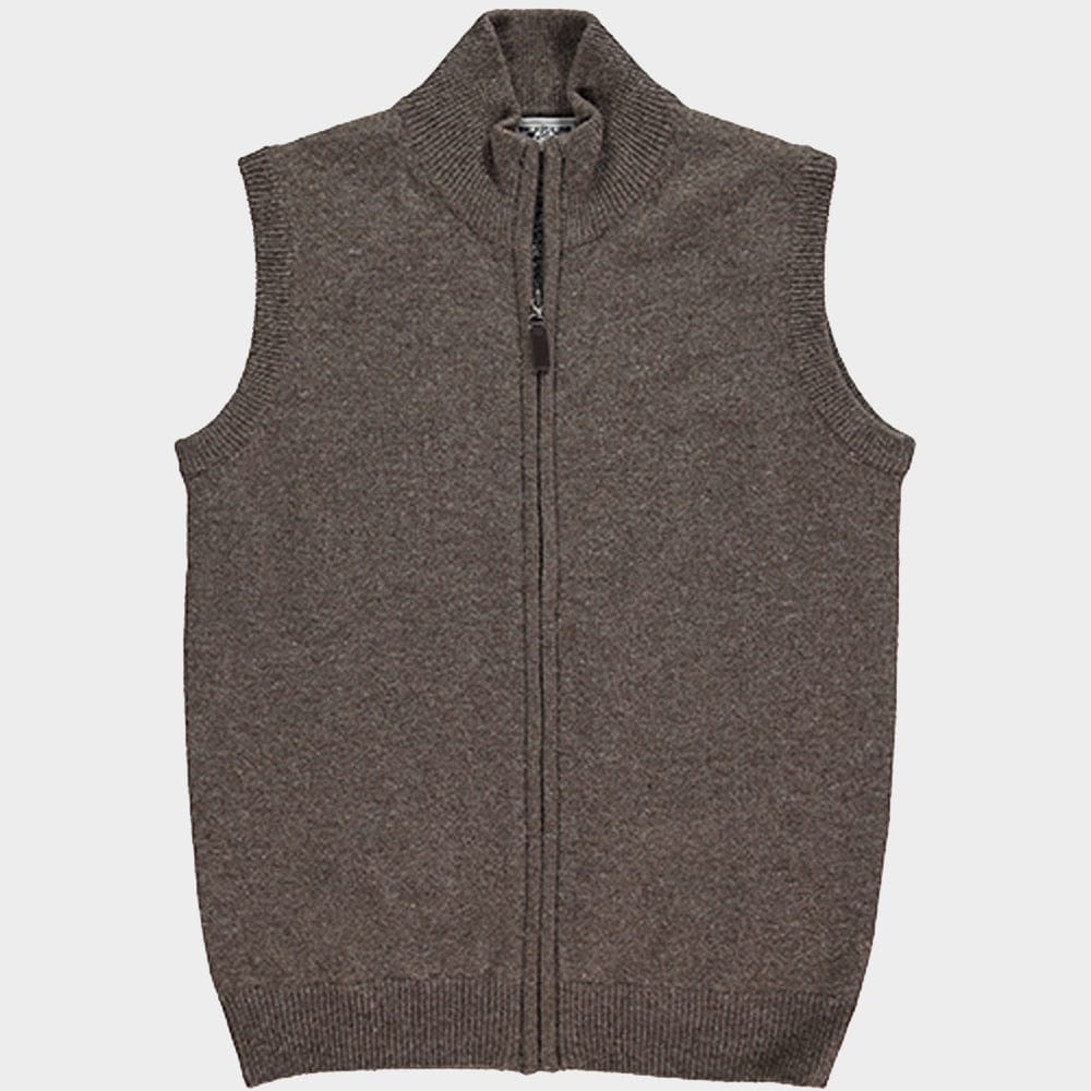 Wool Gilet in Brown