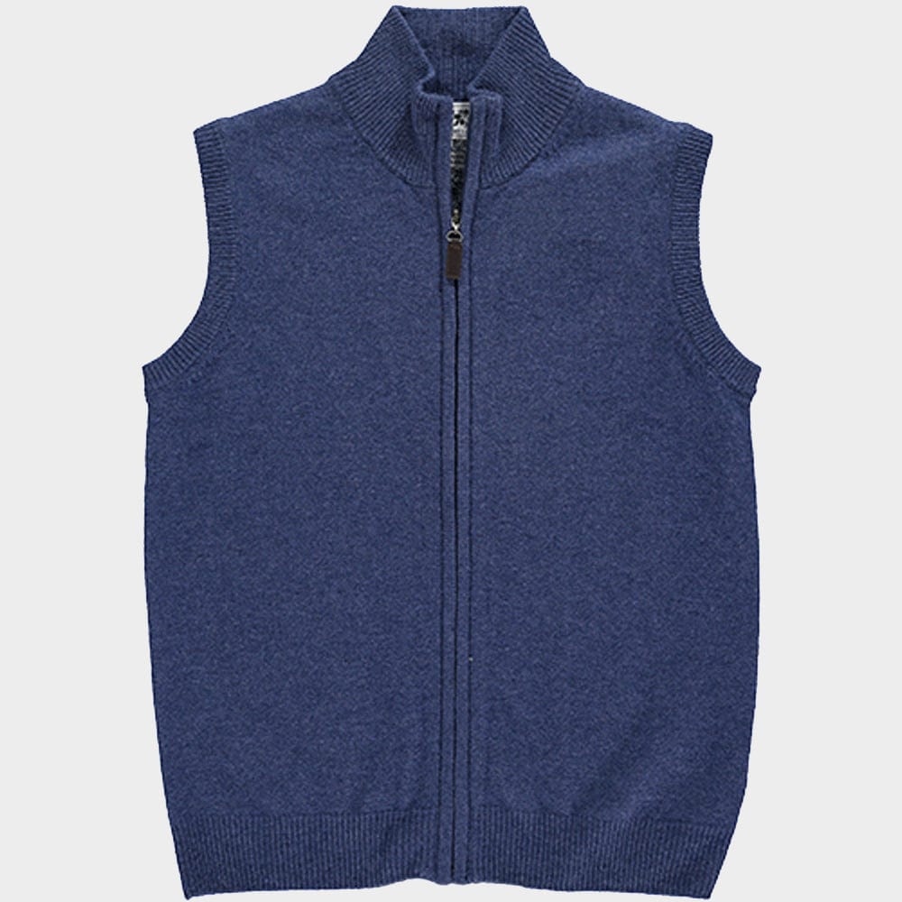 Wool Gilet in Denim