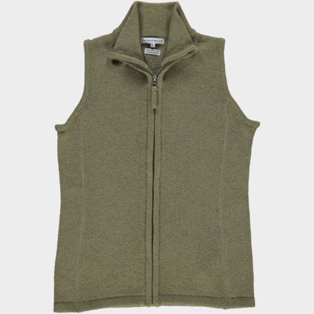 Wool Gilet in Moss