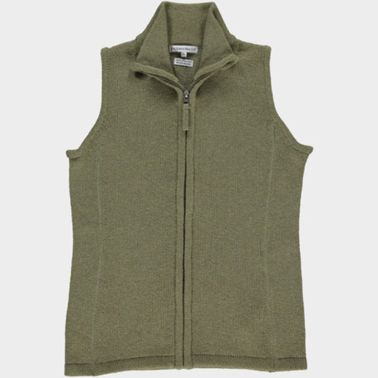 Wool Gilet in Moss