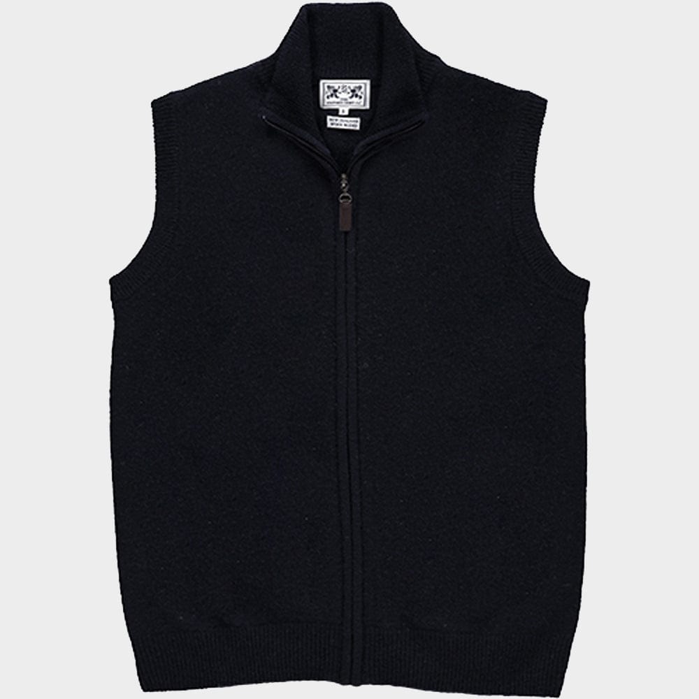 Wool Gilet in Navy
