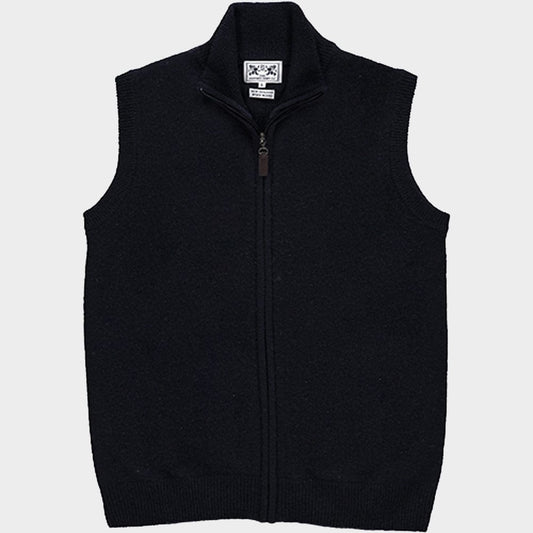 Wool Gilet in Navy