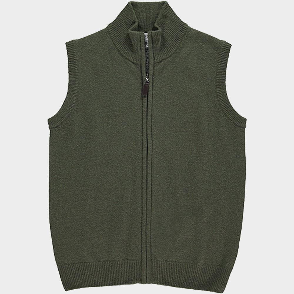 Wool Gilet in Olive