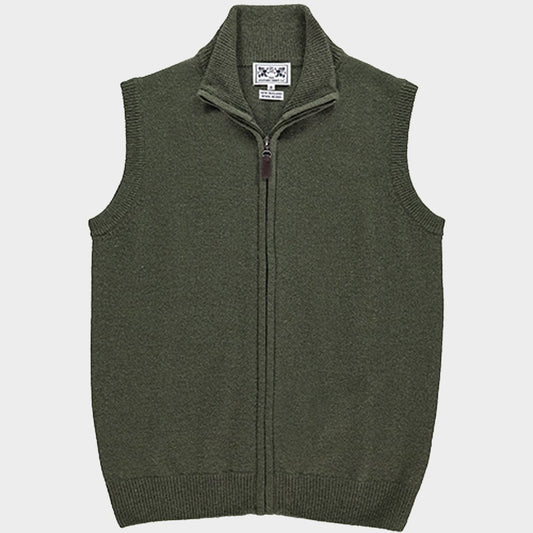 Wool Gilet in Olive